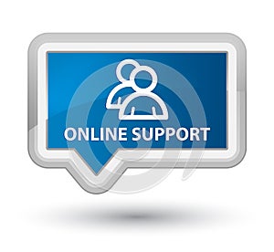 Online support (group icon) prime blue banner button