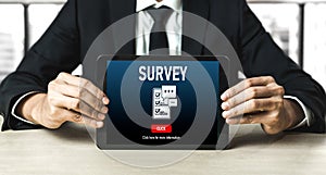 Online survey form for modish digital information collection