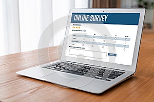 Online survey form for modish digital information collection