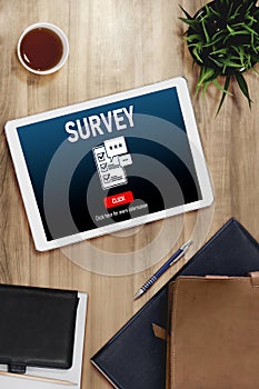 Online survey form for modish digital information collection