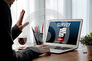 Online survey form for modish digital information collection