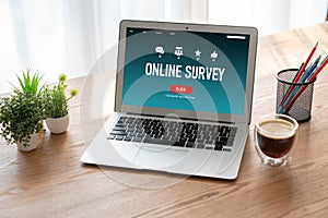 Online survey form for modish digital information collection