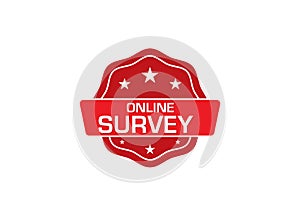 Online Survey label sticker,Online Survey Badge Sign