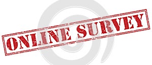 Online survey red stamp