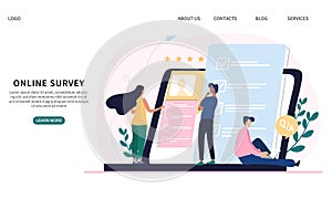 Online survey web page template