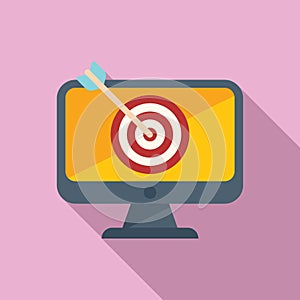 Online target icon flat vector. Ad group