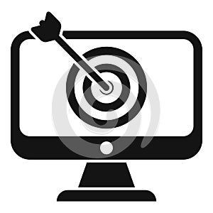 Online target icon simple vector. Ad group