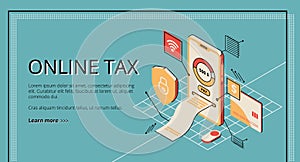 Online tax payment by credit card from smartphone