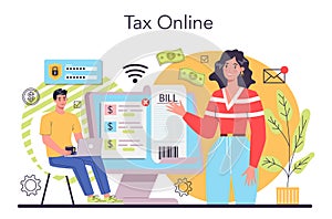 Online taxes payment concept. Idea of business accounting and audit