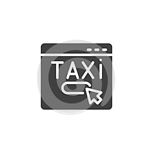 Online taxi booking vector icon