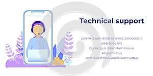 Online Technical Support on Mobile Promo Banner