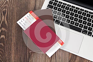 Online ticket booking concept closeup