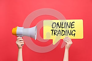 Online trading Concept.