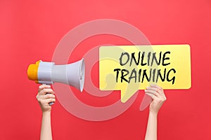 Online training Concept.