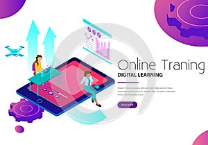 Online training digital learning landing web page