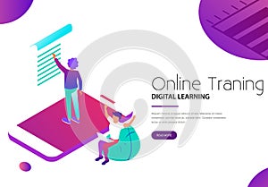 Online training and digital learning via mobile app