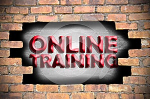 Online training in the hole of brick wall