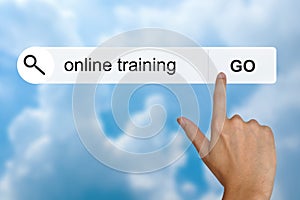 Online training on search toolbar