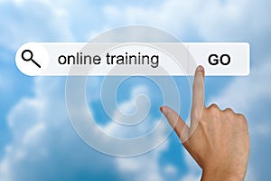 Online training on search toolbar photo