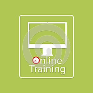 Online training white logo design
