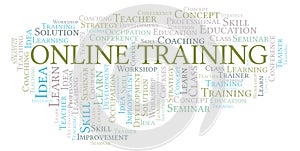 Online Training word cloud.