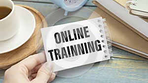 Online Trainning text on notepad