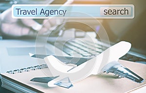 Online travel agency search box virtually