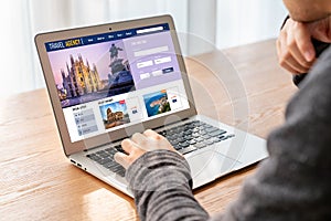 Online travel agency website for modish search and travel planning