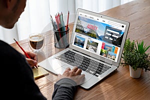 Online travel agency website for modish search and travel planning