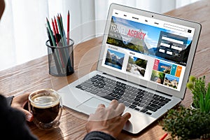 Online travel agency website for modish search and travel planning