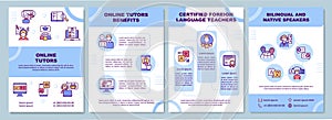 Online tutors bemefits brochure template photo