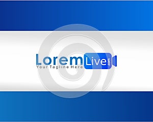 Online TV Live Streaming Logo Concept, Design Template