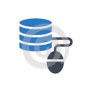 Online vector double colour icon