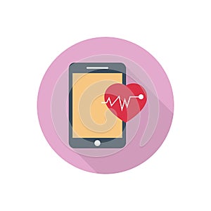 Online  vector flat color icon