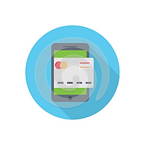 Online vector flat color icon