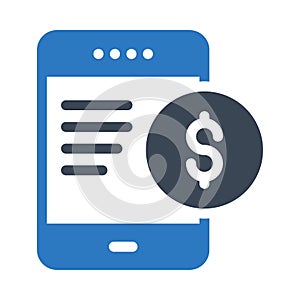 Online vector glyph color icon