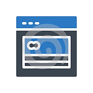 Online vector glyph color icon