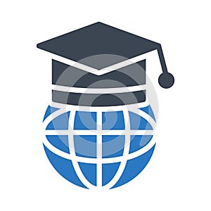 Online glyph colour vector icon