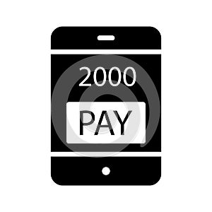 Online glyph flat vector icon