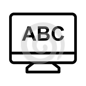 Online glyph flat vector icon