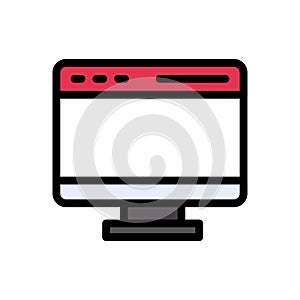 Online vector line colour icon