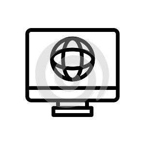 Online vector thin line  icon