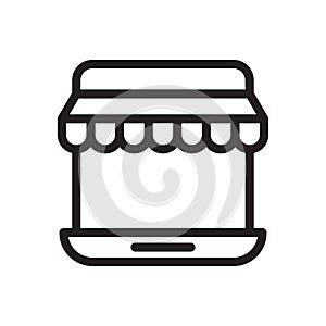 Online vector thin line icon