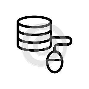 Online vector thin line icon