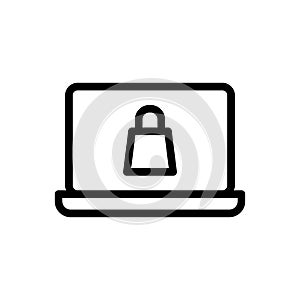 Online vector thin line icon