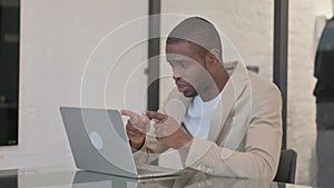 Online Video Chat by African American Man for Work