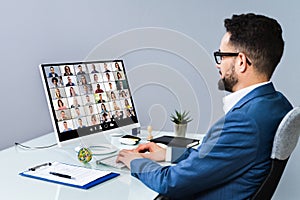 Online Video Conference Webinar Call