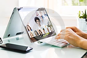 Online Video Conference Webinar Call