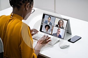 Online Video Conference Work Call