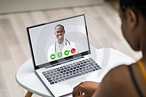 Online Videoconference On Laptop photo